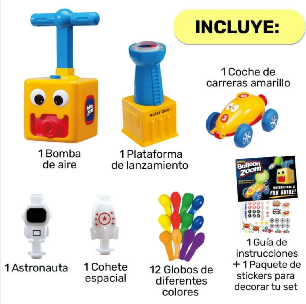 Balonzoom™ AUDAZ GloboCoche COHETE y Astronauta