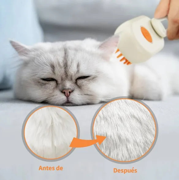 PetZone™ Cepillo de Vapor 3 en 1 Para mascotas