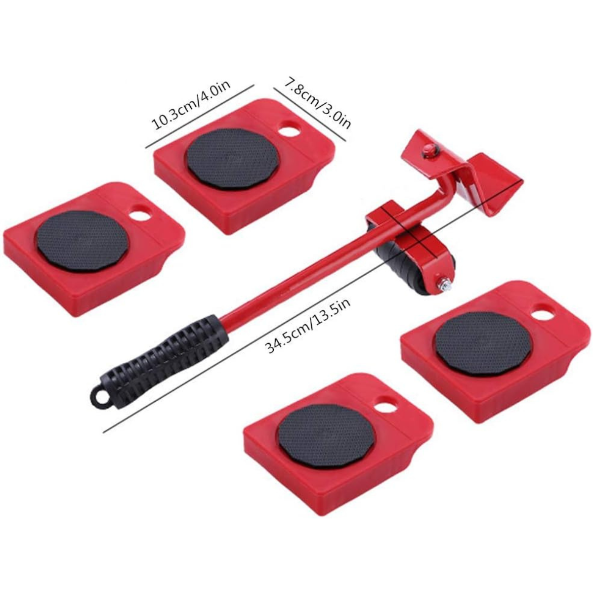 EasyLift™ Cargador De Muebles Pesados                           Kit 4 Ruedas + Palanca