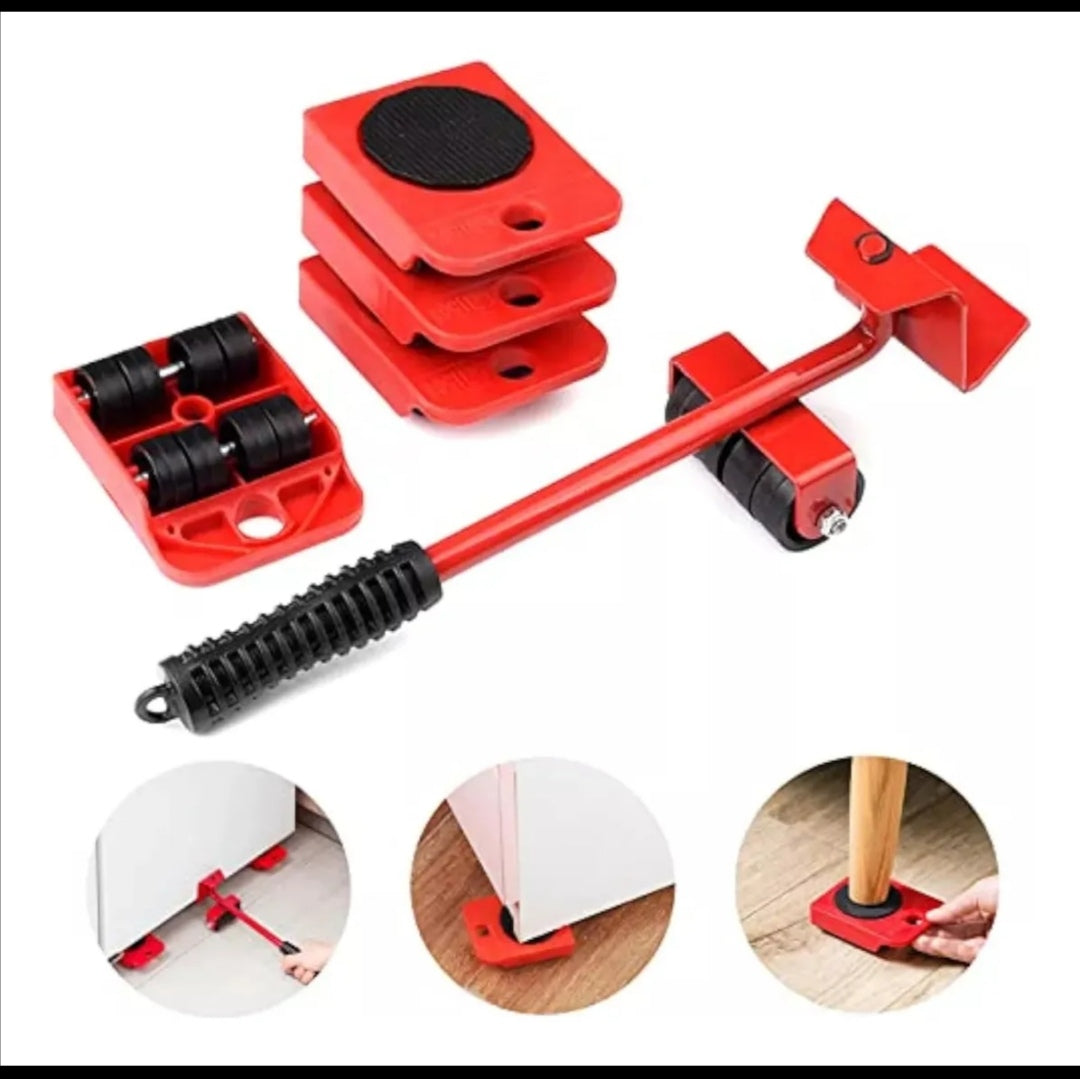 EasyLift™ Cargador De Muebles Pesados                           Kit 4 Ruedas + Palanca
